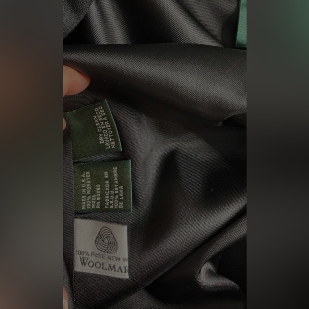 Vintage 90’s Ralph Lauren Elegant Black Blazer 100% Wool with Embroidered Crest - Picture 8 of 12
